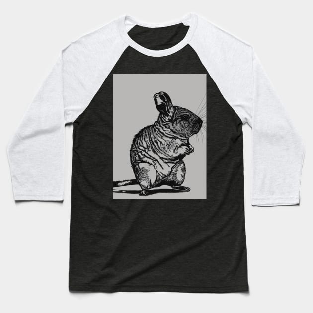 Chinchillas Shadow Silhouette Anime Style Collection No. 10 Baseball T-Shirt by cornelliusy